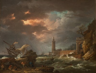 De storm, 1754 door Claude Joseph Vernet